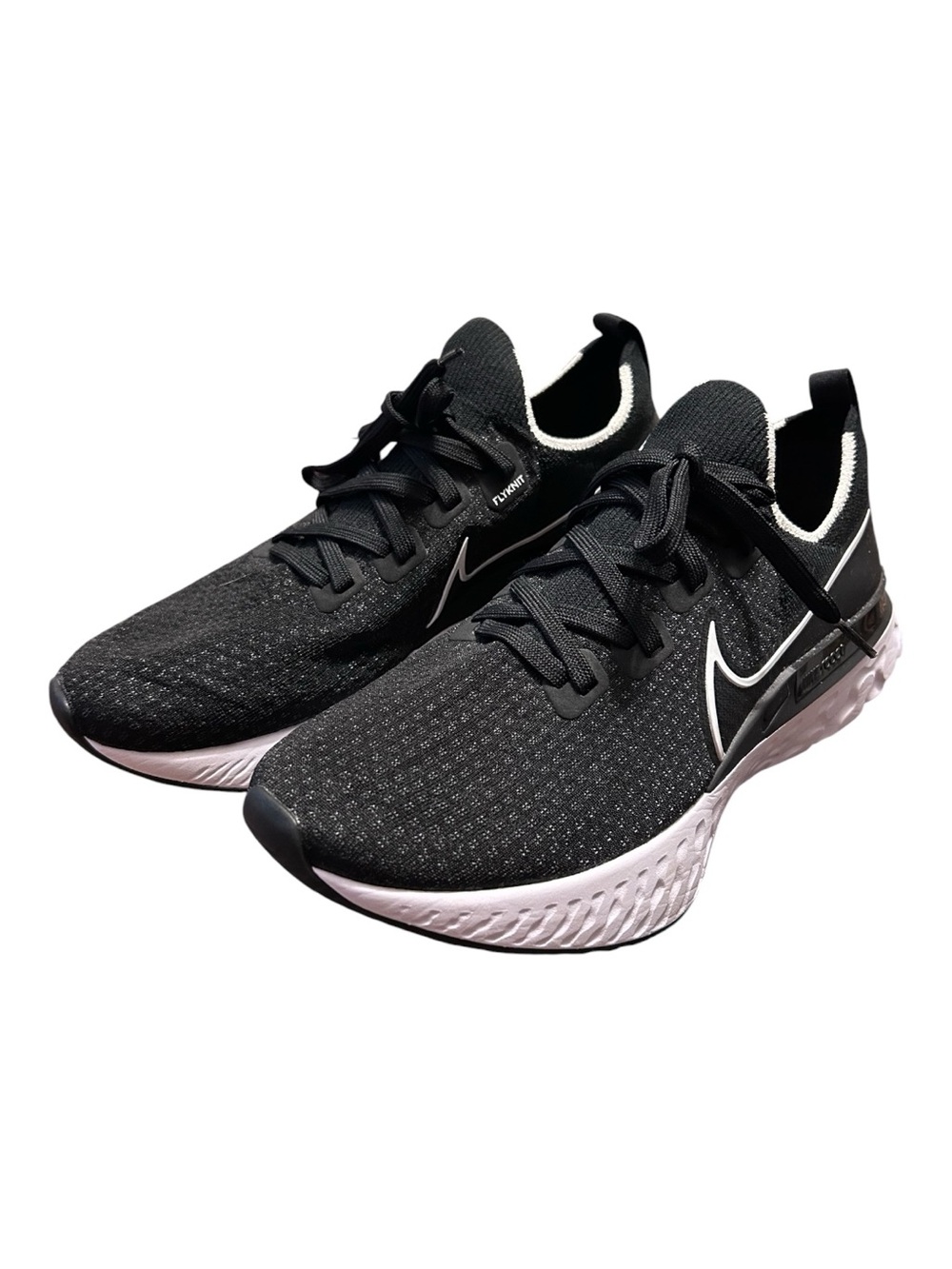 Nike React Infinity Run Flyknit black running sneakers sz 12 nwot